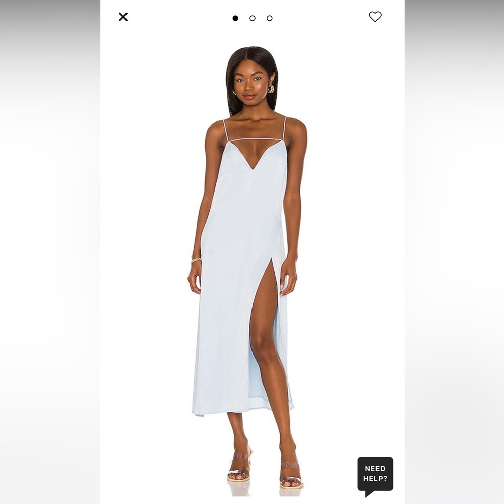 Camila Coelho Darla Midi Dress in Pale Blue.
